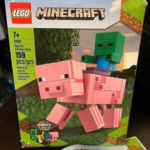 Lego Minecraft BigFig Pig with Baby Zombie 21157